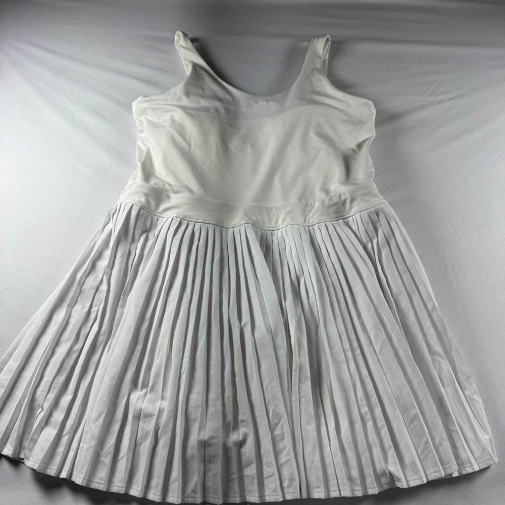 All in Motion White Pleated Athletic Dress with Built-in Shorts XL 214090966 - Picture 6 of 10